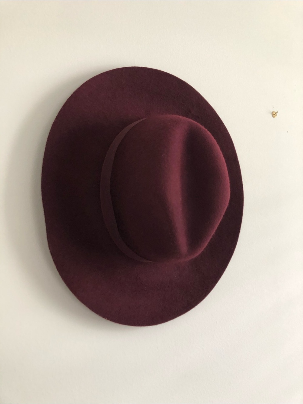 Banana Republic Burgundy Felt Wide Brim Hat